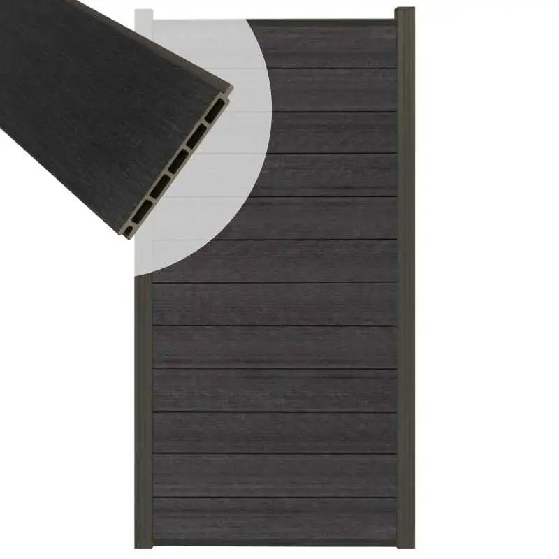 Koopje Schutting composiet co-extrusie Garda antraciet met antraciet aluminium kader (90 x 180 cm)
