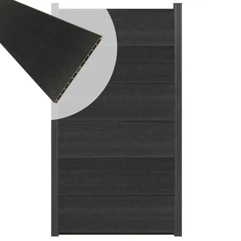Koop Vandaag Schutting composiet co-extrusie Como antraciet met antraciet aluminium kader (90 x 180 cm)