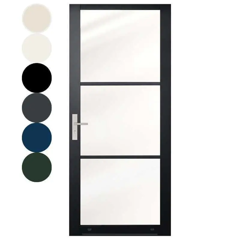 Weekendaanbieding Terrasdeur Nero Legno Exteriore - Genova - Voorbehandeld zwart