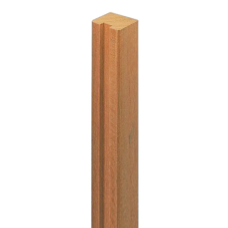 Begin of eindpaal rabatsysteem hardhout Bankirai 7 x 7 cm Gereduceerde Prijs