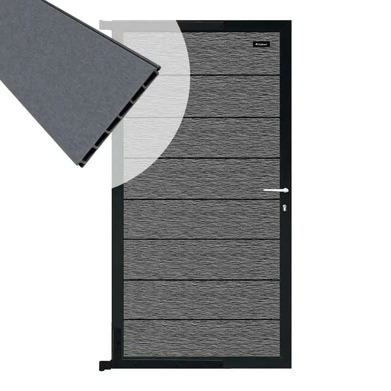 Bestseller Tuindeur composiet Modular co-ex rock grey met antraciet frame compleet (90 x 180 cm)