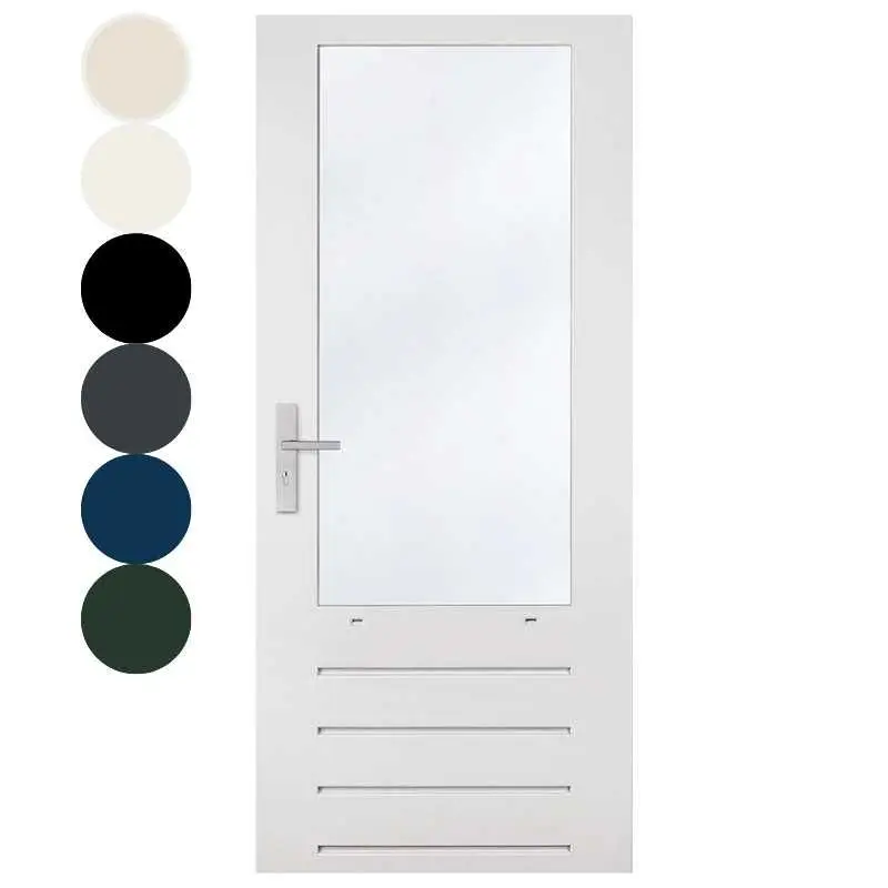 Achterdeur - Massief Merbau - 1466 - Voorbehandeld creme wit Uitverkoop