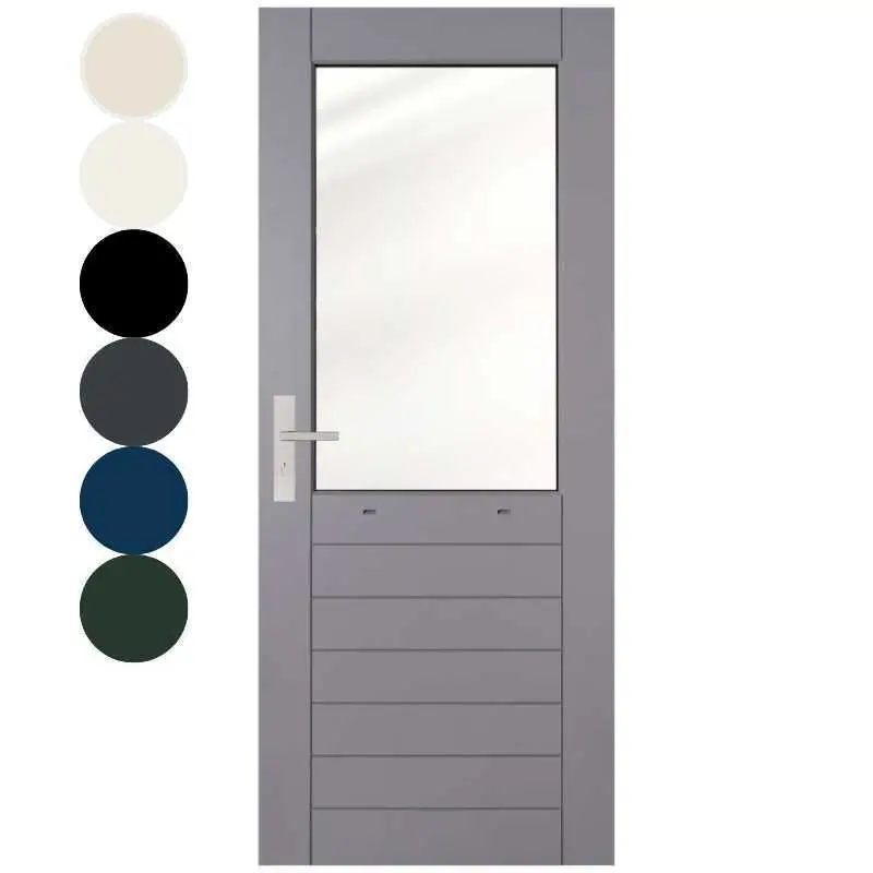 Goedkoop Achterdeur IsoTherm 1400 - Outdoor 92 stomp voorbehandeld grijs - Borstwering 92 cm