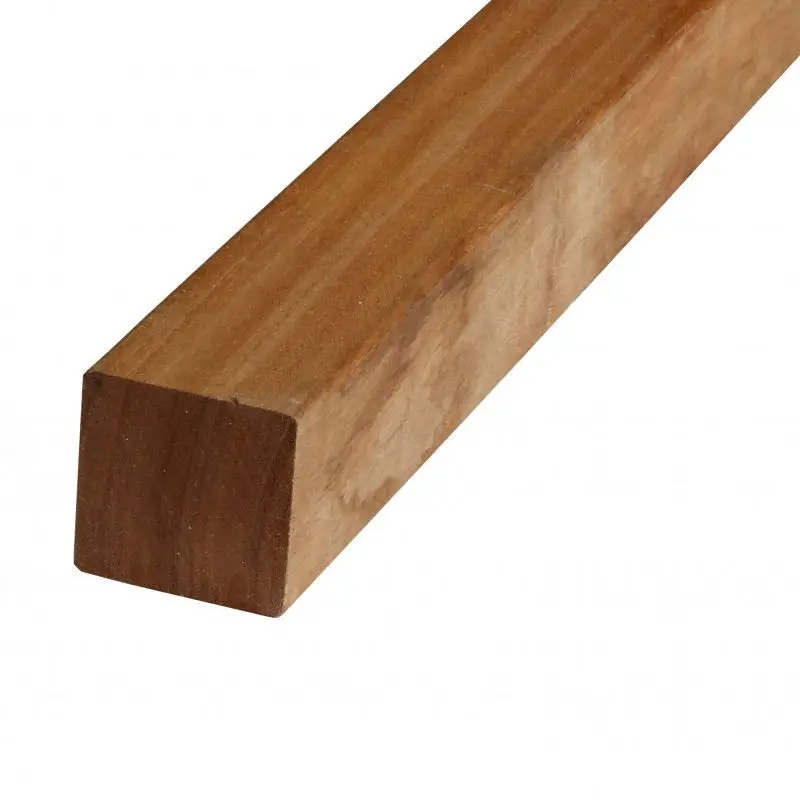 Paal hardhout Angelim 7 x 7 cm ongepunt geschaafd Betrouwbaar
