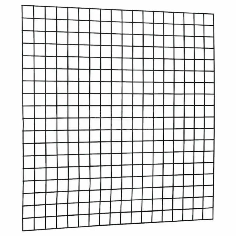 Betrouwbaar Draadmat verzinkt zonder kader (180 x 180 cm) - Zwart geplastificeerd
