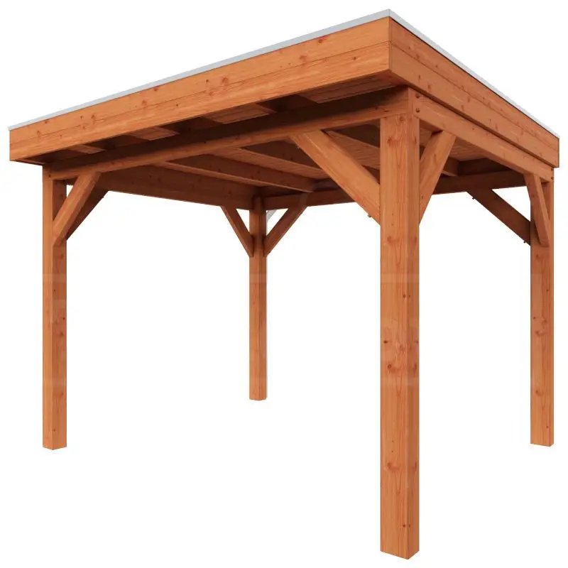 Zelfbouwpakket Douglas - Plat dak traditioneel 3150 x 3350 x 2600 mm Lage Prijs