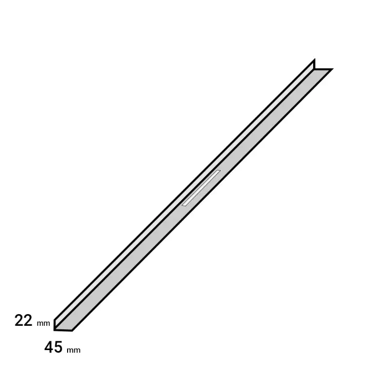 Laatste Versie LED-hoekprofiel 22/45 loft grijs 1,35 mtr