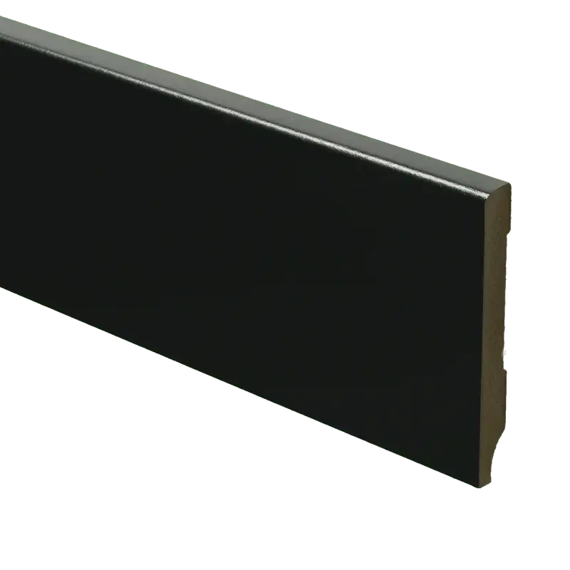 MDF Moderne plint 70×9 voorgelakt RAL 9005 Lage Kosten