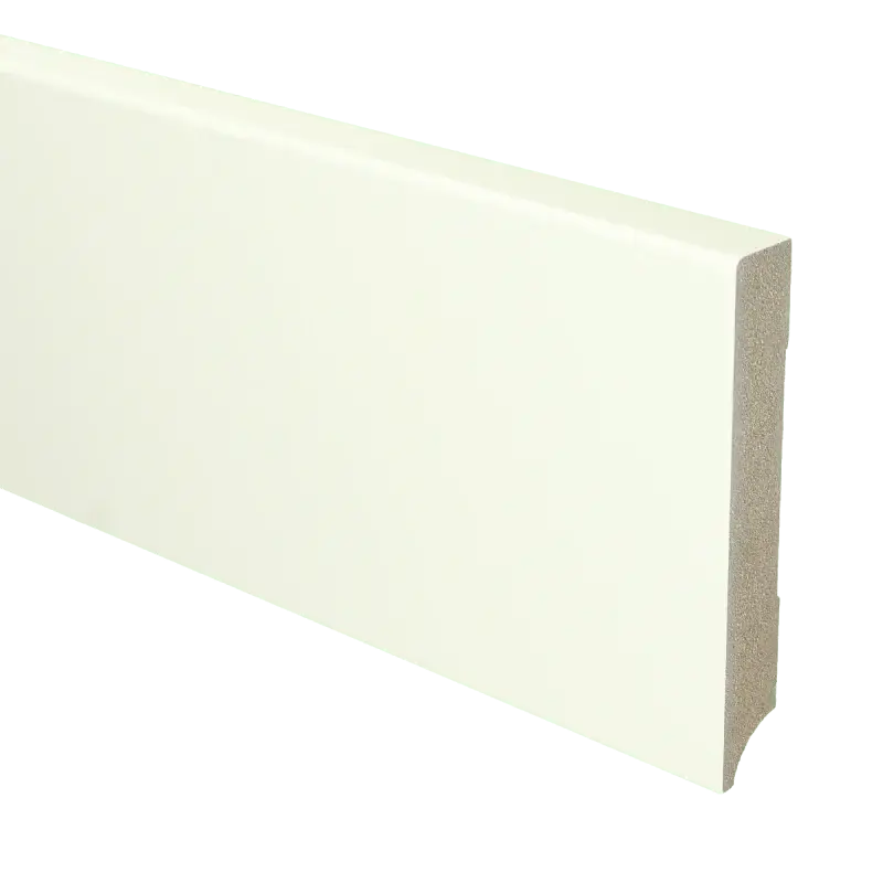 Exclusieve Aanbieding MDF Moderne plint 120×18 wit voorgelakt RAL 9010