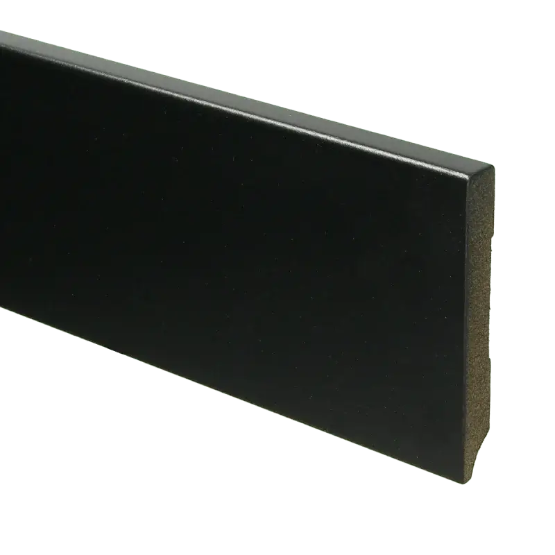 MDF Moderne plint 90×12 voorgelakt RAL 9005 Express Levering