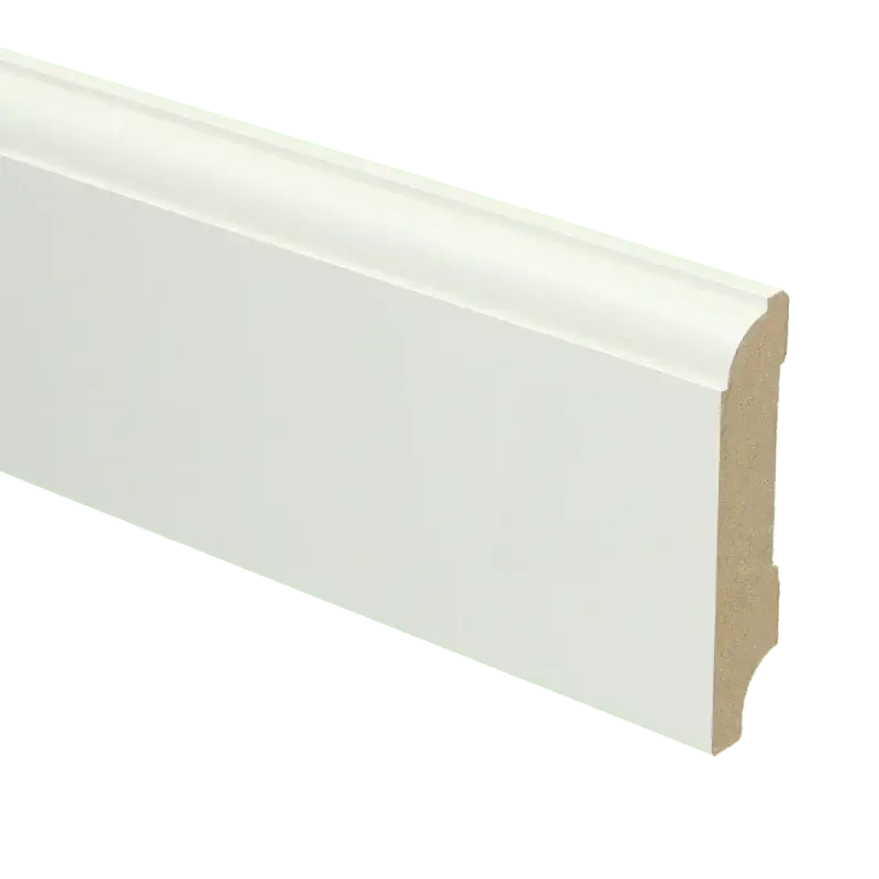 MDF Eigentijdse plint 70×15 wit voorgel. RAL 9010 Premium