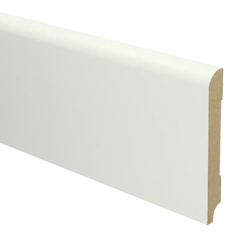 Snelle Levering MDF Koloniale plint 120×15 wit voorgelakt RAL 9010