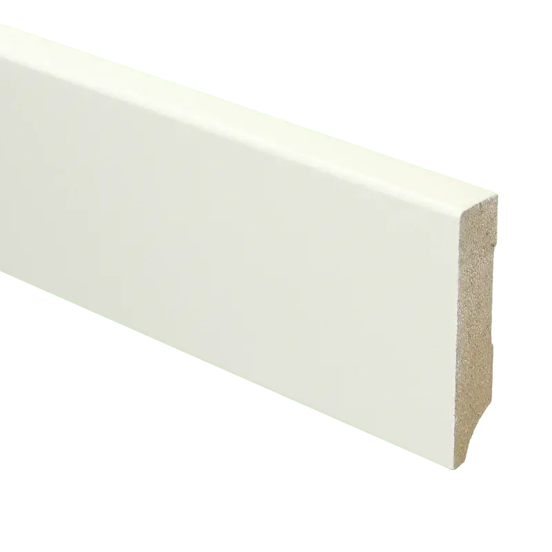 Speciale Aanbieding MDF Moderne plint 70×15 wit voorgelakt RAL 9010