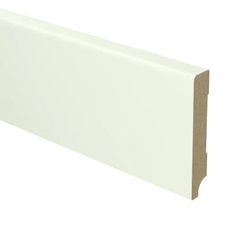 Seizoensaanbieding MDF Moderne plint 90×15 wit voorgelakt RAL 9010