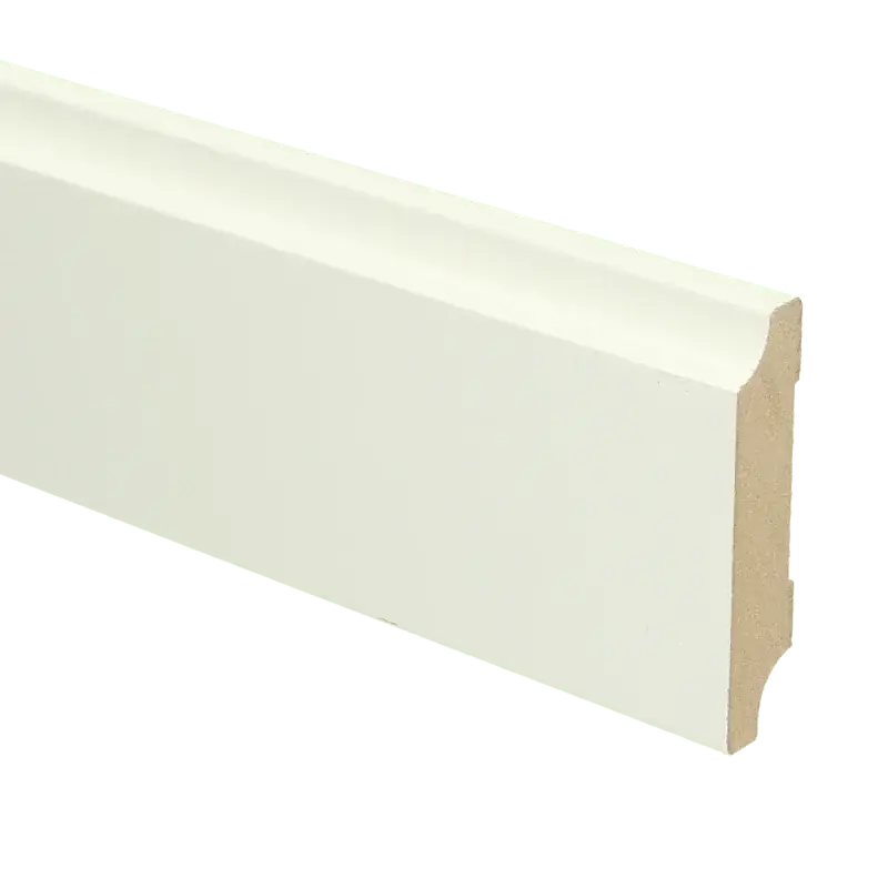 Speciale Aanbieding MDF Retro plint 70×15 wit voorgelakt RAL 9010