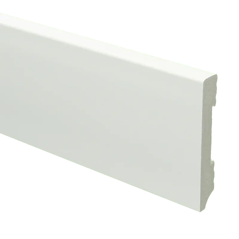 Actieprijs Watervaste kunststof Moderne plint 90×15 wit