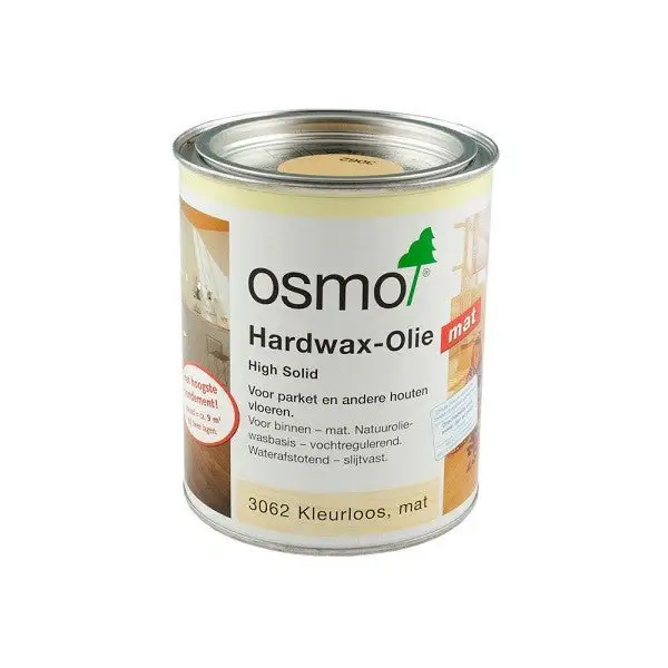Osmo Hardwax olie Mat 3062, 0,75 Liter Snelle Levering