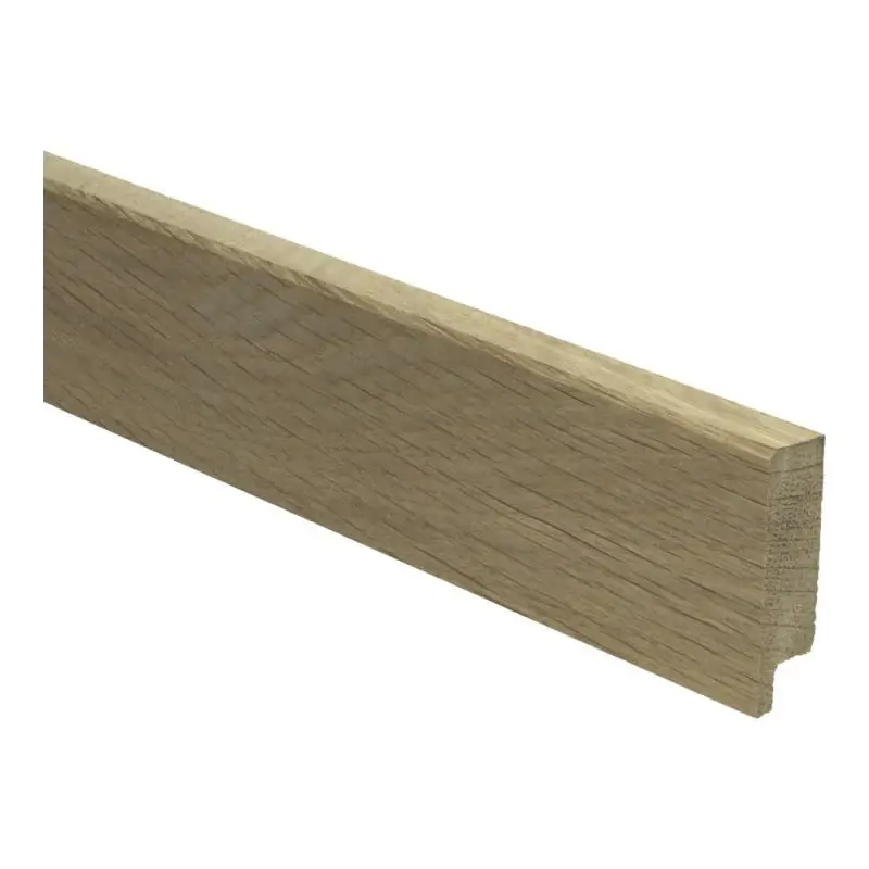 Betaalbaar Massief Eiken plint 15 x 54 mm., onbehandeld.