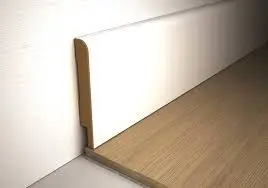MDF plint Wit gegrond 70 x 15 x 2400 mm. Op = Op