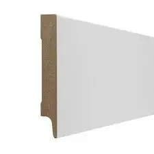 Gereduceerde Prijs MDF plint Wit gegrond 120 x 15 x 2400mm.