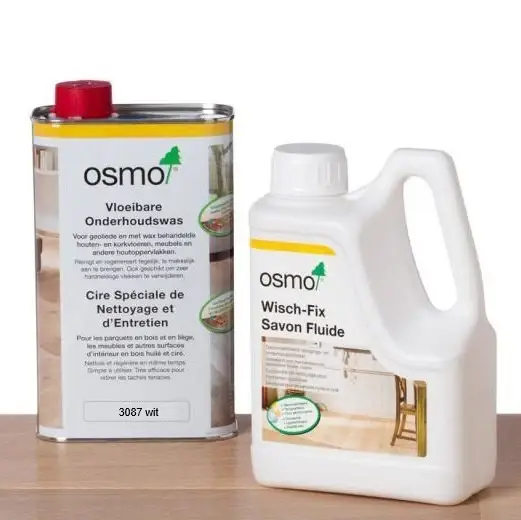 Osmo Onderhoudsset Wit (Wisch Fix + Onderhoudswas wit 3089) Gereduceerde Prijs