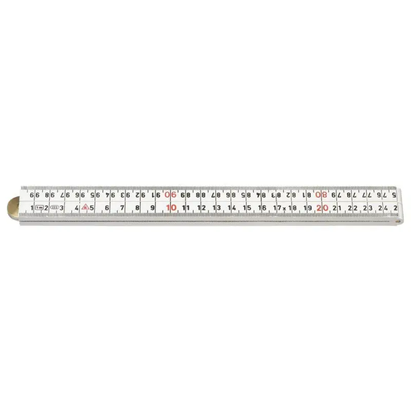 Merkproduct Duimstok glasfiber wit 1 meter 4 delen