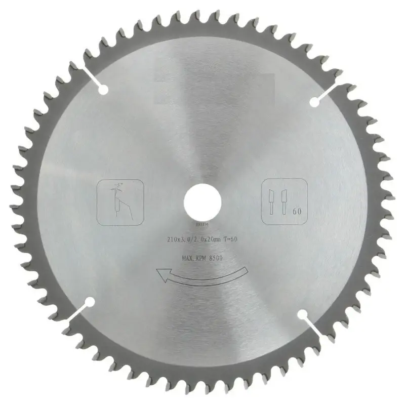 Bestseller Afkortzaagblad PROF 210 x 20 mm T60