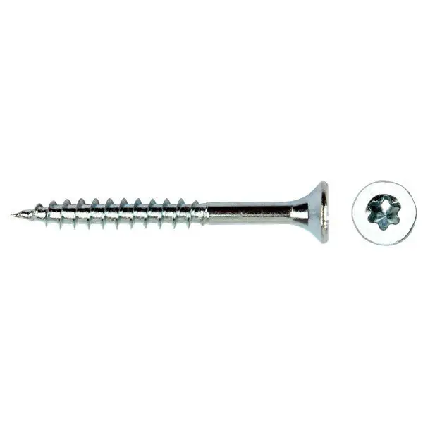 5.0 X 40 mm Spaanplaatschroef platkop verzinkt Torx (T25) 200 stuks Hete Deal