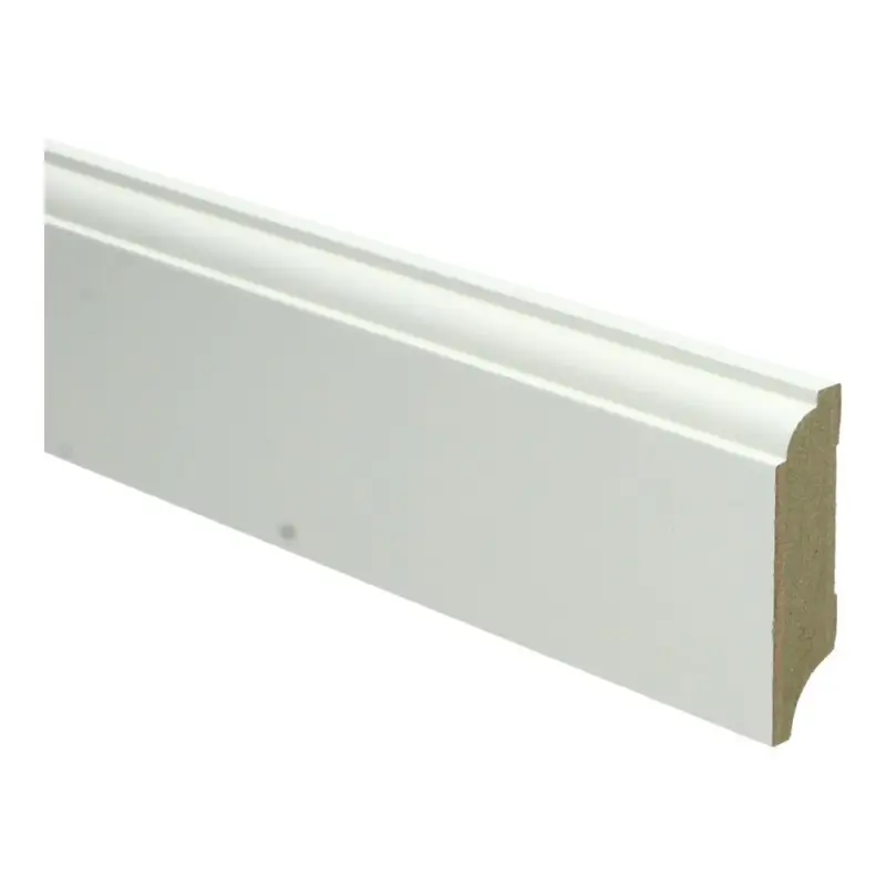 Plint Eigentijds 70x18 wit voorgelakt RAL 9010 Rechtstreeks Van De Fabrikant