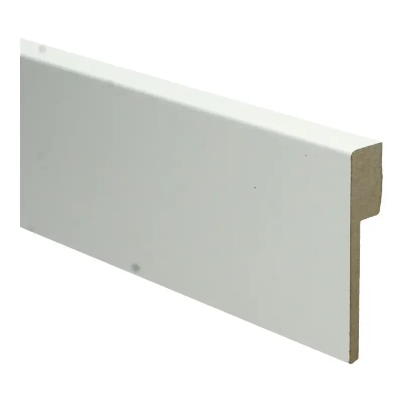 Veilige Betaling Plint Modern Renovatie 120x18 wit voorgelakt RAL 9010