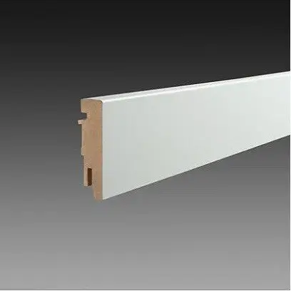 Populair MDF plint Robuust Classic 18 x 75 x 2400 mm Wit gefolied