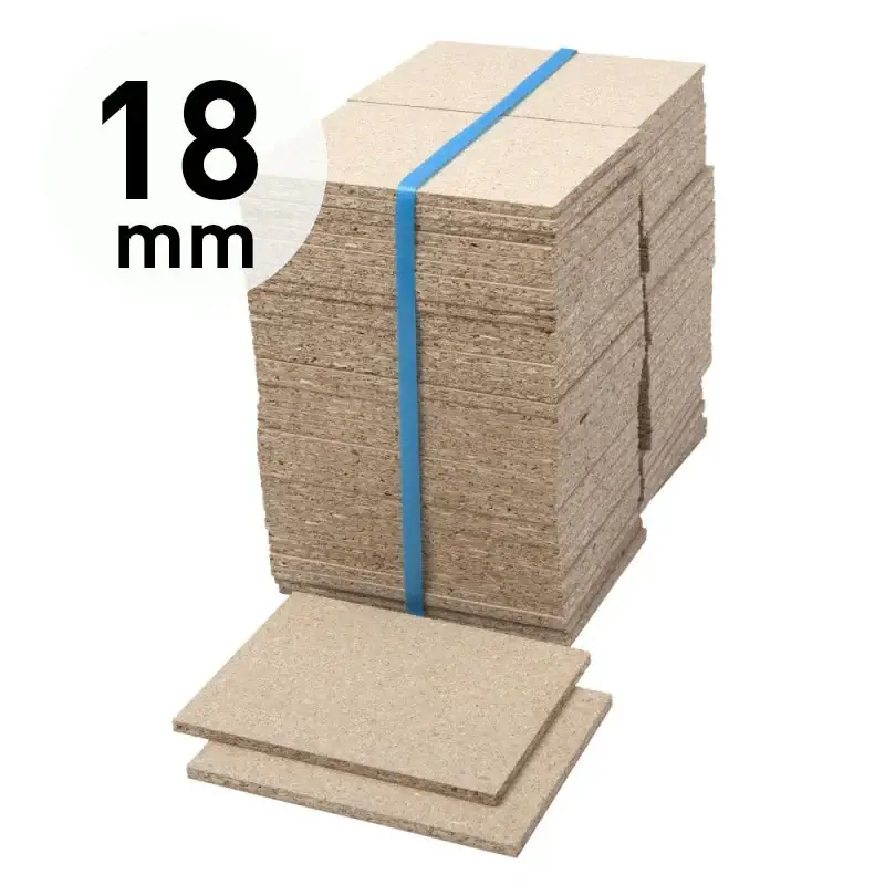 Spaanplaat 18 mm broodjes 20 x 15 cm (ondervloer) Seizoensaanbieding