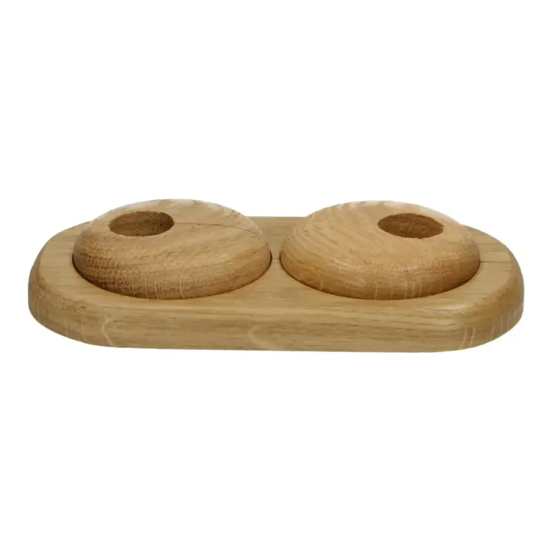Duo-rozet variabel Ø 16 mm eiken gelakt Korting