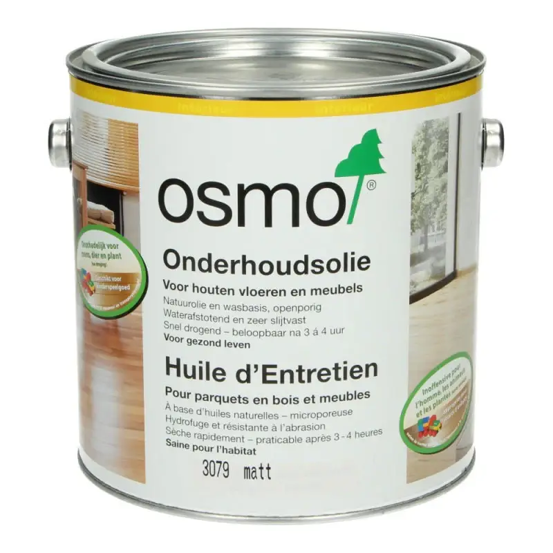 OSMO Onderhoudsolie 3079 Kleurloos mat 2,5 L Hoge Kwaliteit