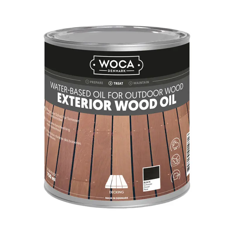 WOCA Exterior Oil Zwart 0,75 L Dagaanbieding