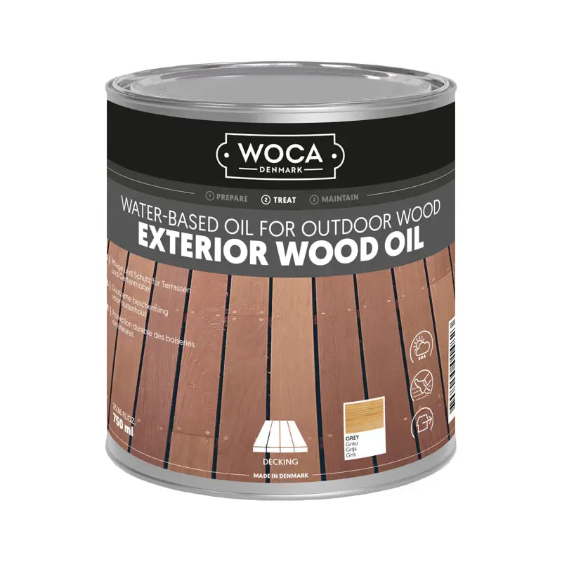 WOCA Exterior Oil Grijs 0,75 L Uitverkoop