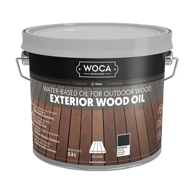 Lage Kosten WOCA Exterior Oil Anthraciet 2,5 L