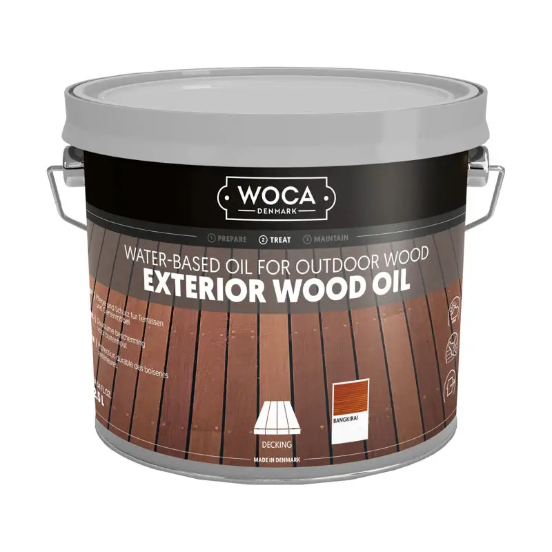 Tijdelijk Beschikbaar WOCA Exterior Oil Bangkirai 2,5 L
