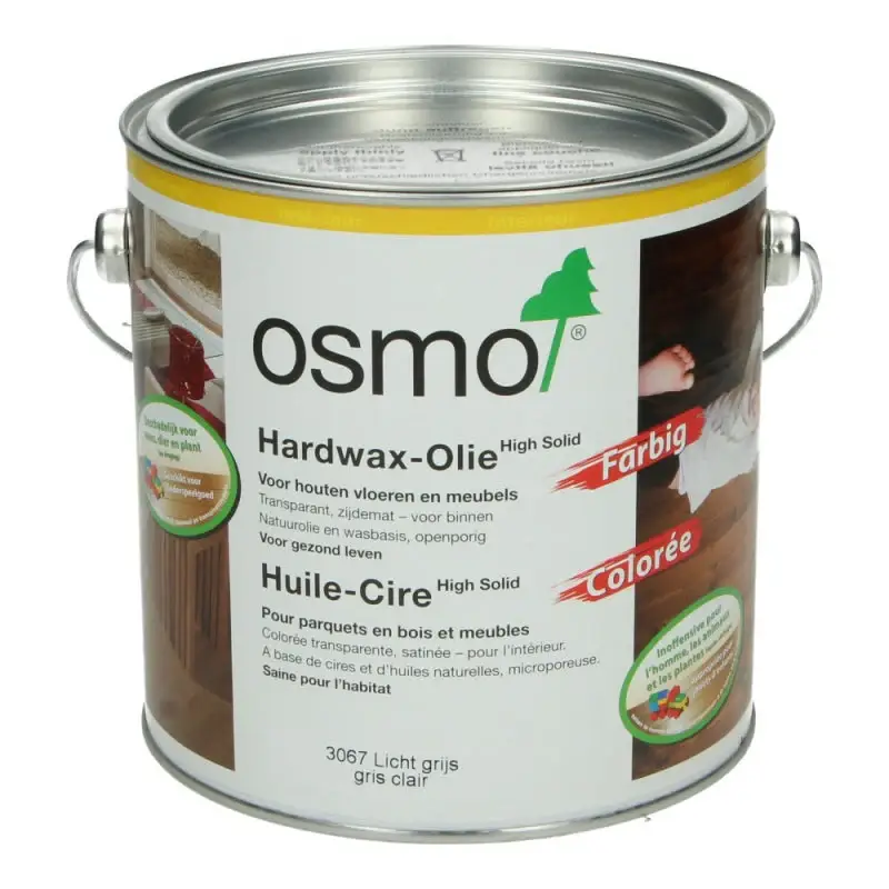 OSMO Hardwax Olie 3067 Lichtgrijs 2,5L Beperkte Voorraad