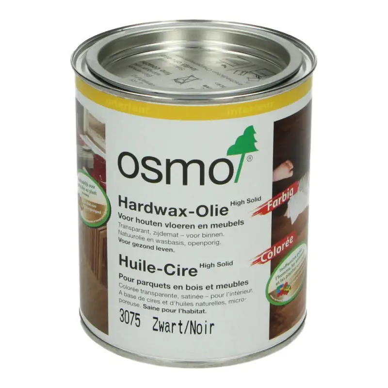 OSMO Hardwax Olie 3075 Zwart 2,5L Op = Op