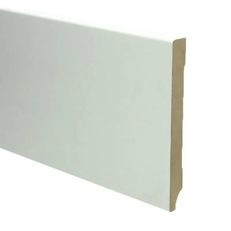 Plint Modern 150x15 wit voorgelakt RAL 9010 Beperkte Voorraad