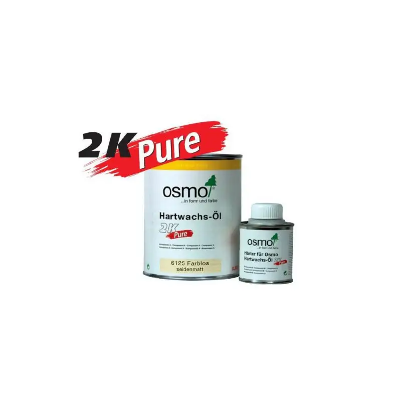 Hete Deal OSMO Hardwax Olie Pure 2K naturel 6125 1L