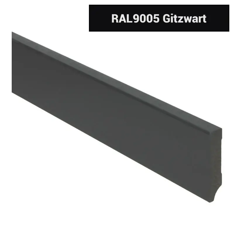 Direct Verzonden MDF Moderne plint 70x15 voorgelakt RAL 9005