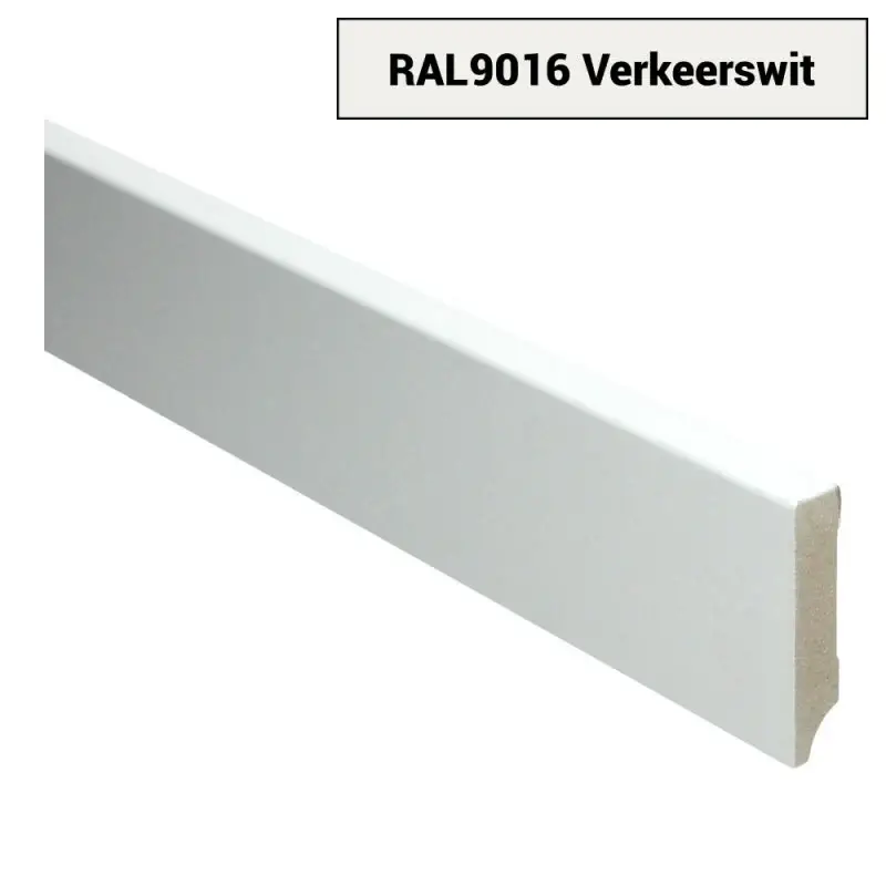 Op = Op MDF Moderne plint 70x15 voorgelakt RAL 9016 met uitsparing