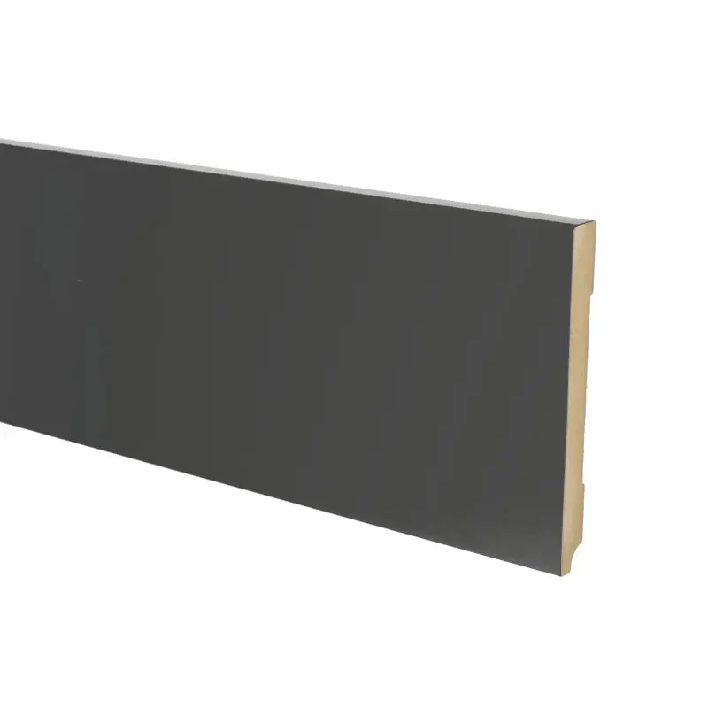 Alleen Vandaag MDF Moderne plint 150x15 voorgelakt RAL 9005
