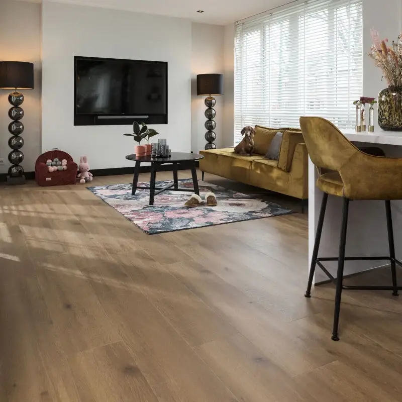 Douwes Dekker Krachtig Solide Brede Plank Oregano met velling, 24,4 cm breed Meest Verkocht