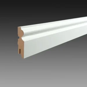 MDF plint Exclusief Classic 18 x 75 x 2400 mm Wit gefolied Gratis Retour