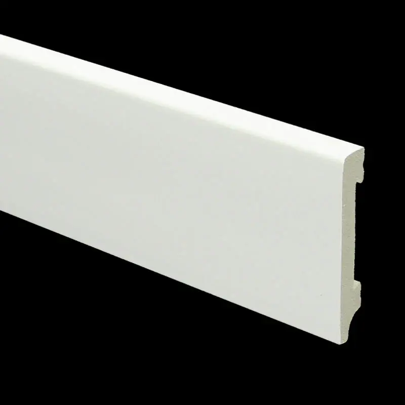 Gratis Retour Watervaste kunststof plint Modern recht wit 12x70mm 2,4 meter