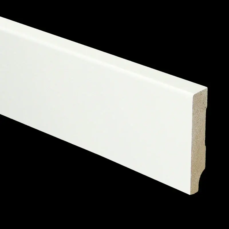 MDF Moderne plint 55x12 voorgelakt RAL 9016 Laatste Kans