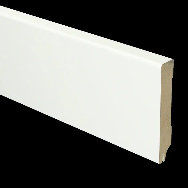 MDF Moderne plint 90x15 voorgelakt RAL 9016 + uitsparing Must-Have
